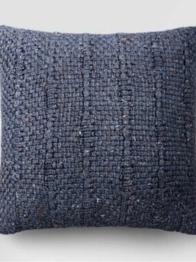 Threshold Blue Marled Knit Pillow | Cozy Square Accent Pillow